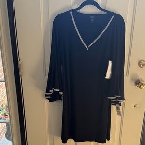 MSK Black Dress with Silver Accents